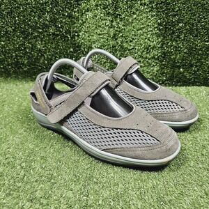 Orthofeet Sanibel 895 Grey Suede Mary Jane Comfort Shoes Womens Size 9.5